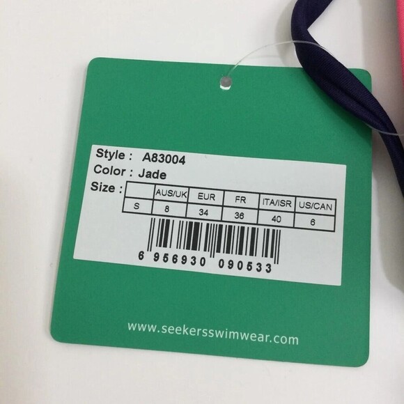 Seekers Australia Jade Jewel Halter Neck Two-Piece Bikini Swimsuit S NWT A83004 - Picture 5 of 9